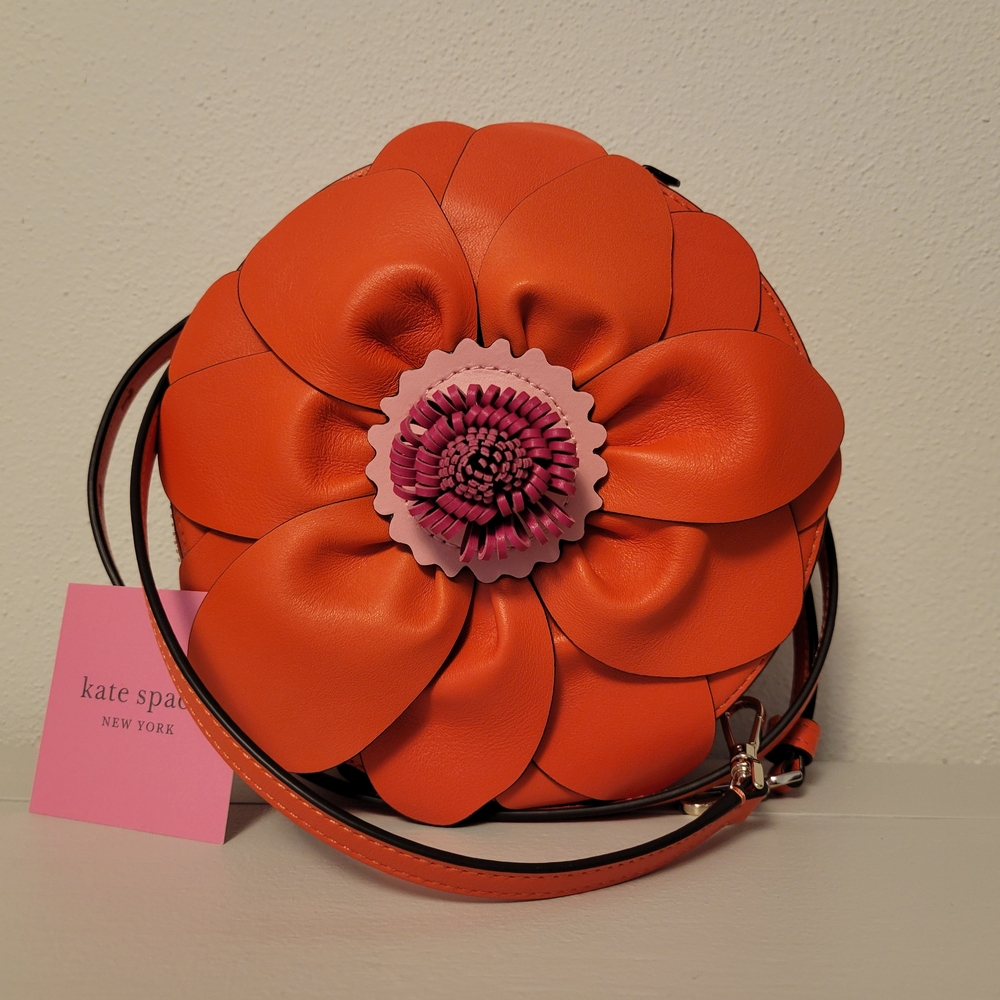 Kate Spade Orange Floral Crossbody Bag